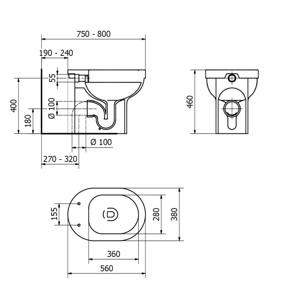 WC con scarico unificato - immagine 2