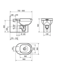 WC ergonomico con apertura frontale e scarico unificato - immagine 2