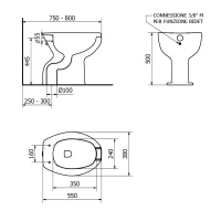 WC ergonomico con apertura frontale funzione bidet - immagine 2