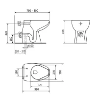 Ergonomic WC  with front opening and bidet function - Image 2