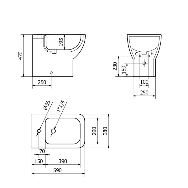 Bidet in vitreous-china - immagine 2