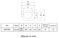 Sedile con apertura frontale e coperchio per art. 420-MB - immagine 2
