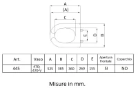 Seat with front opening without seat cover for art. 470 and 470-V - Image 2