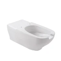 WC sospeso ergonomico con apertura frontale e catino allungato