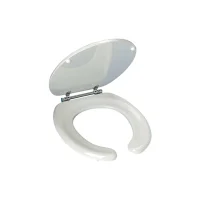 Universal seat with cover and front opening