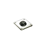 Pneumatic pushbutton controlled button for floor installation