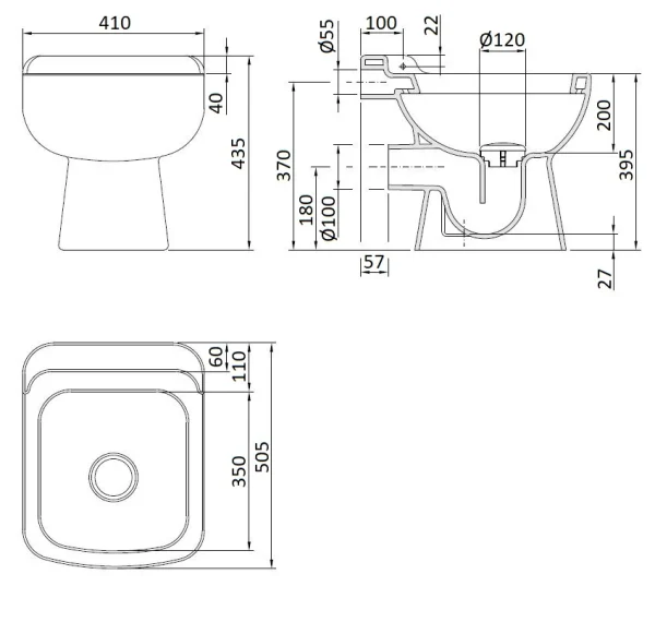 Vuotatoio in vitreous china - immagine 2