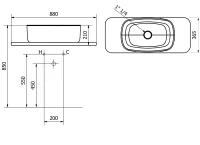 Lavabo in poliuretano morbido con mensola di appoggio - immagine 2