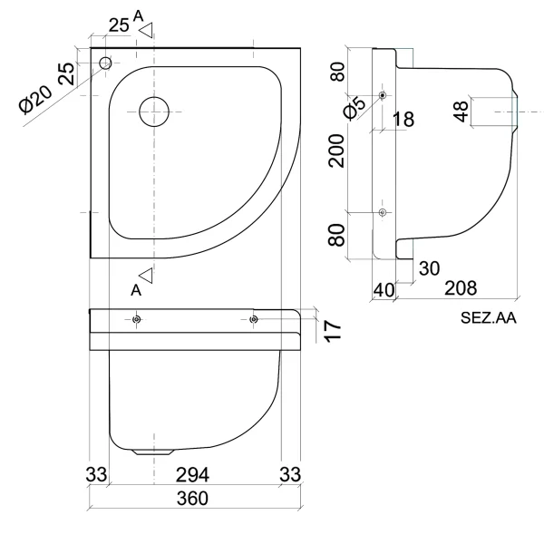 Lavabo ad angolo - immagine 2