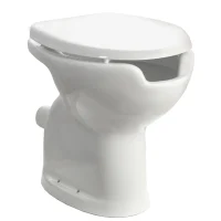 WC ergonomico con apertura frontale e sedile con coperchio