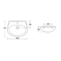 Lavabo sospeso in vitreous china - Basic - immagine 2