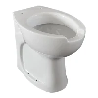 WC ergonomico con apertura frontale, filo parete e scarico unificato