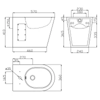 Bidet a pavimento carenato - immagine 2