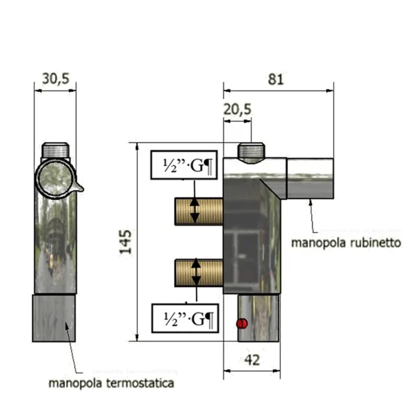 Compact thermostatic mixer for shower - Image 2