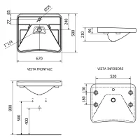 Lavabo ergonomico in vitreous china - immagine 2