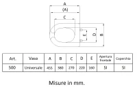 Universal seat with cover and front opening - Image 2